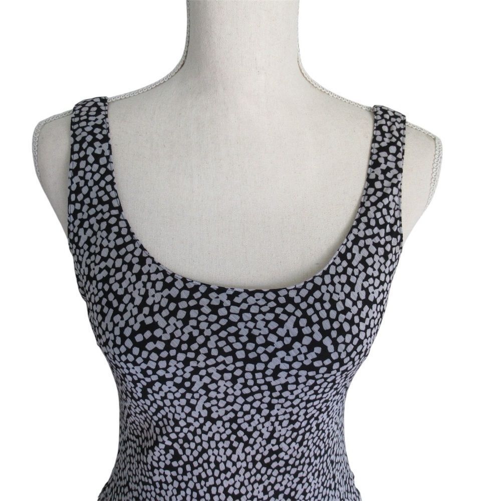 Black and White Tiered Maxi Dress from Black Label by Evan Picone Size 4 - Picture 3 of 13